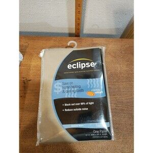 Eclipse Blackout Curtain 42" x 84" Blocks Noise And Light 1 Panel Beige